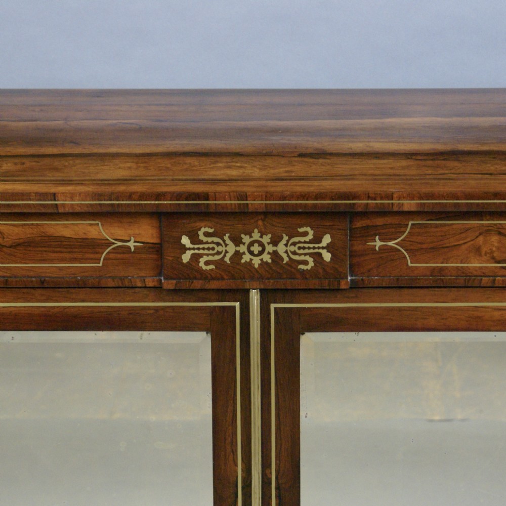A Regency Rosewood & Brass Inlay Side Cabinet View II