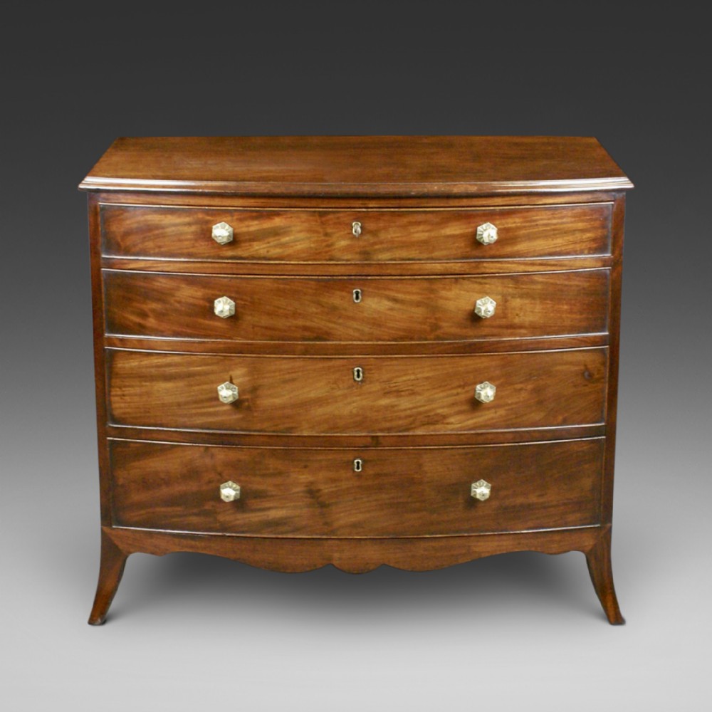 A Fine George III Bow-Fronted Chest