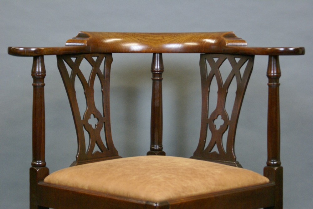 A George III Mahogany Corner Chair View IV