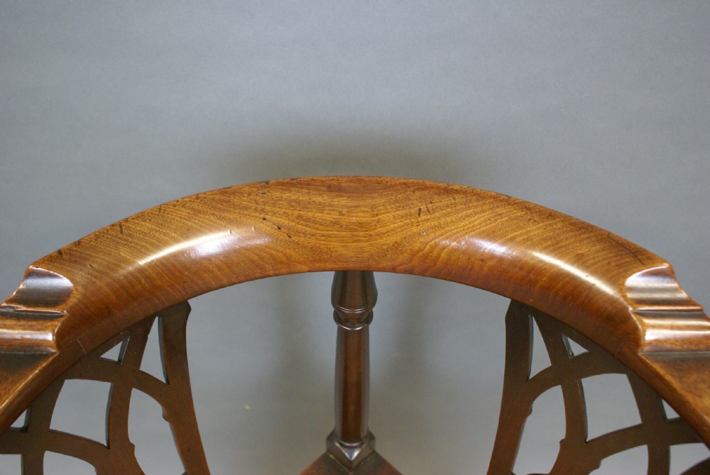 A George III Mahogany Corner Chair View V