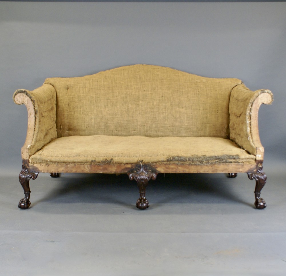 A Superb Carved Mahogany Sofa View V