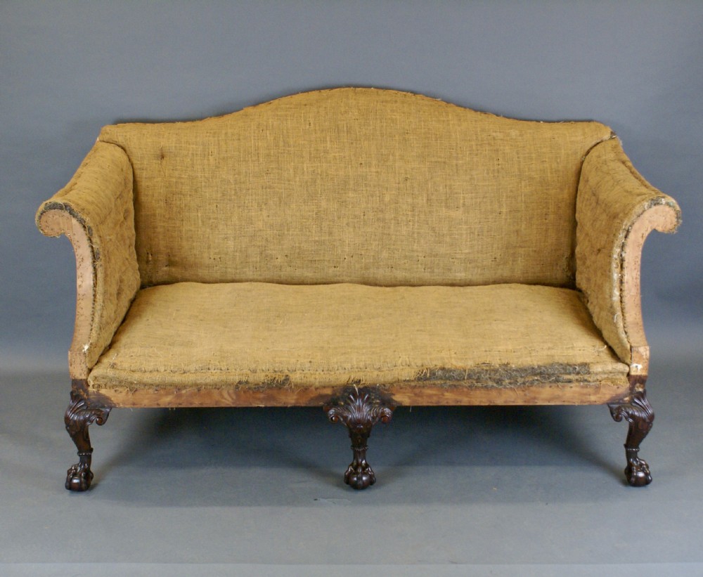 A Superb Carved Mahogany Sofa View VII