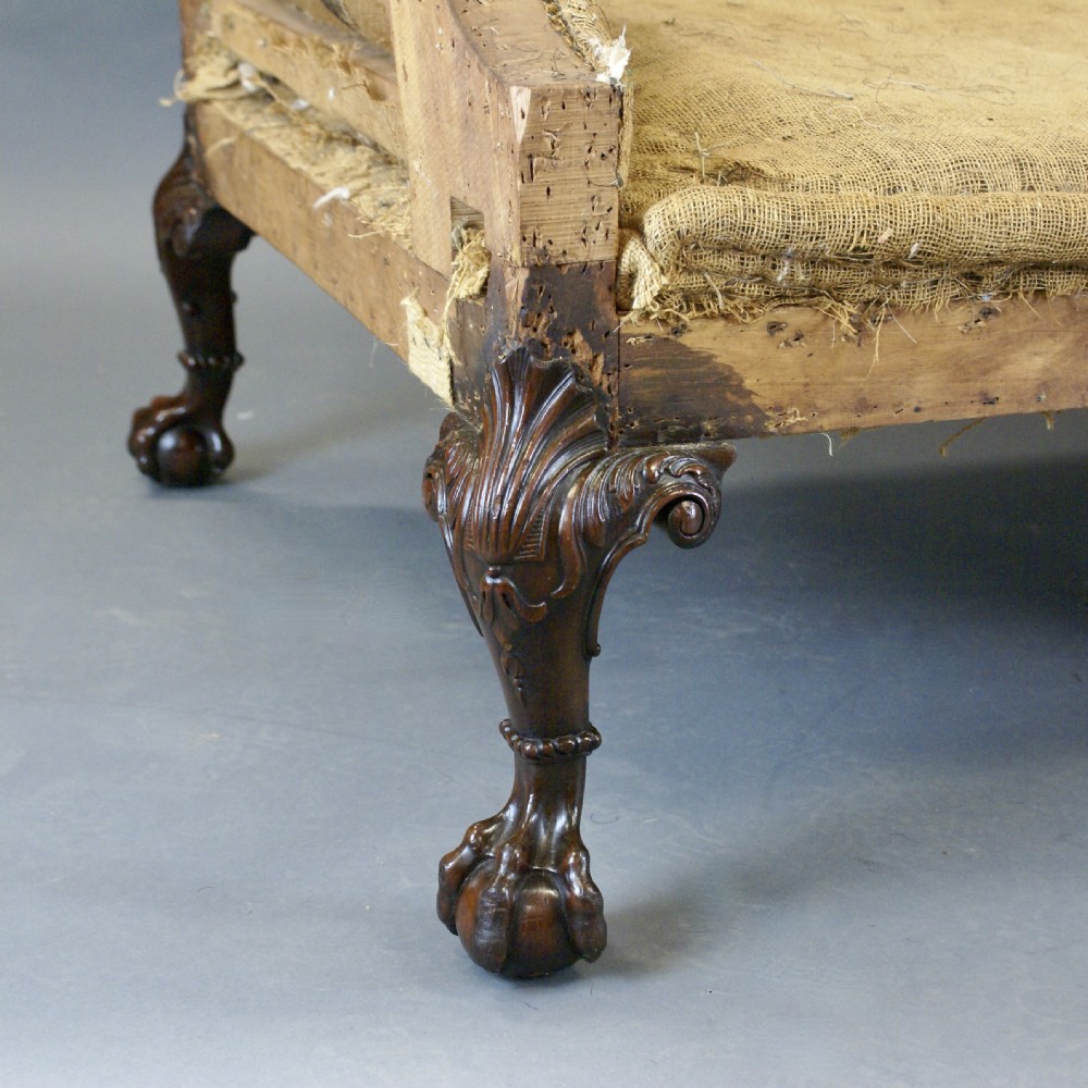 A Superb Carved Mahogany Sofa View VIII