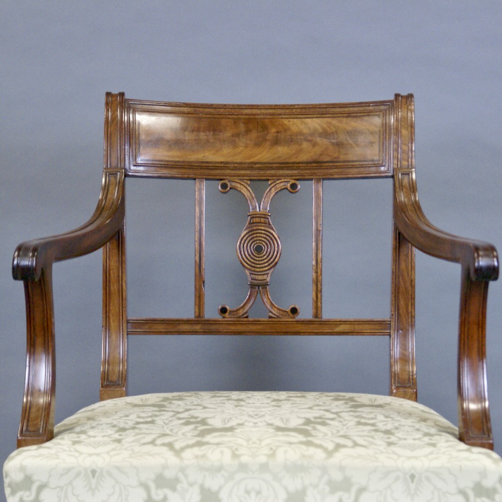 A Fine Regency Mahogany Desk Chair View II