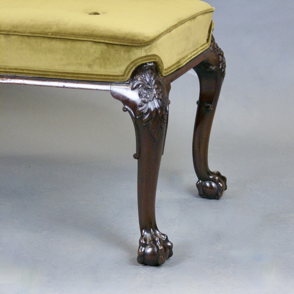 A Mahogany, Carved Claw & Ball Stool View II