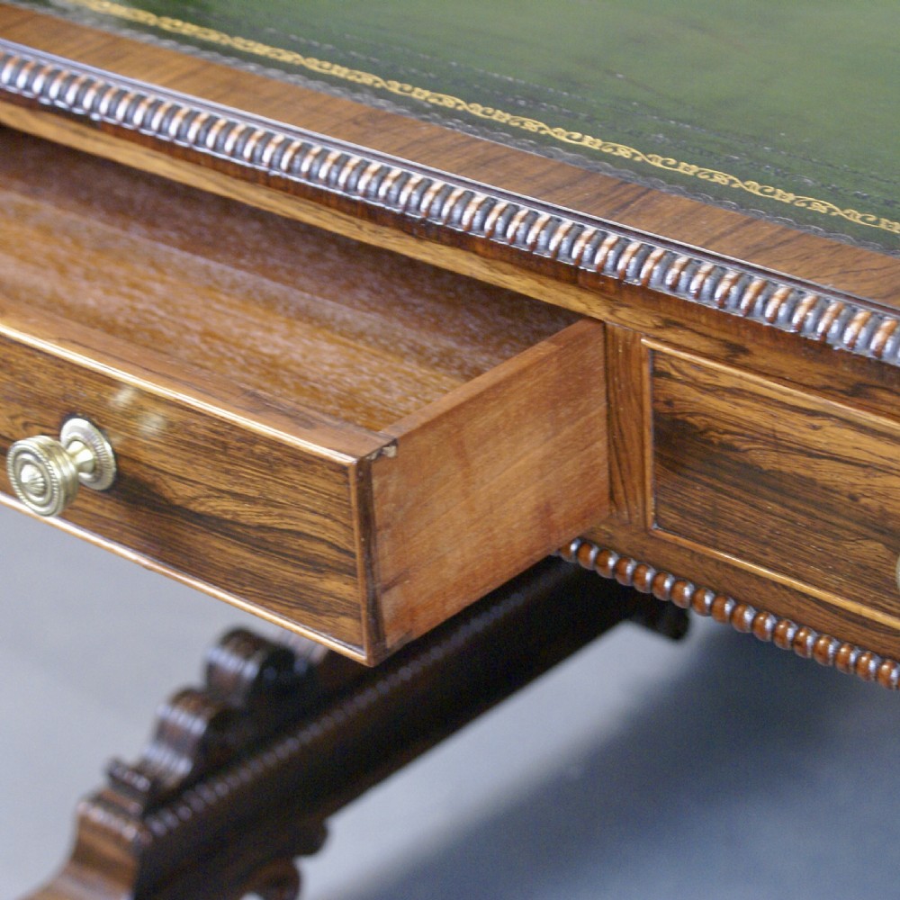 A Fine Rosewood Partners Writing Table View VII