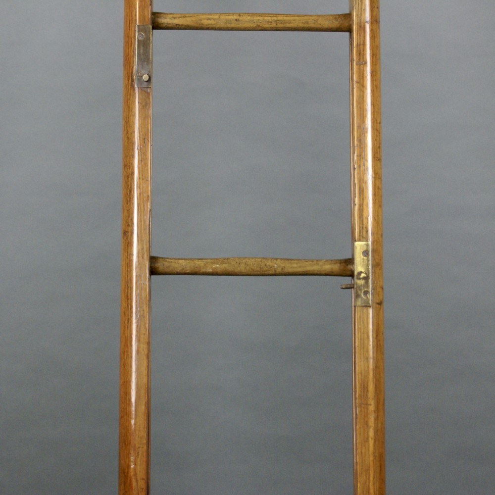 A 19Th Century Library Folding Pole Ladder View III