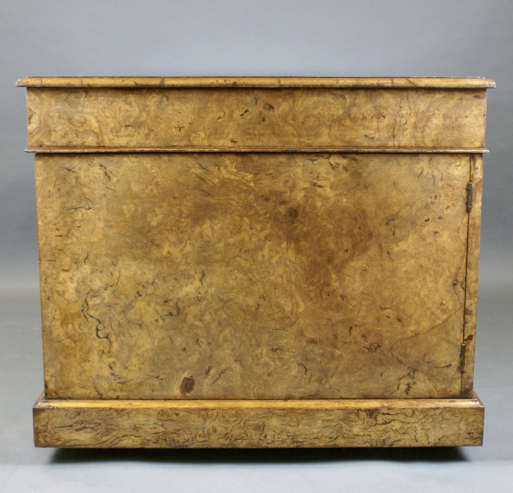 A Fine Burr Oak Partners Desk In The Manner Of Holland & Sons View III