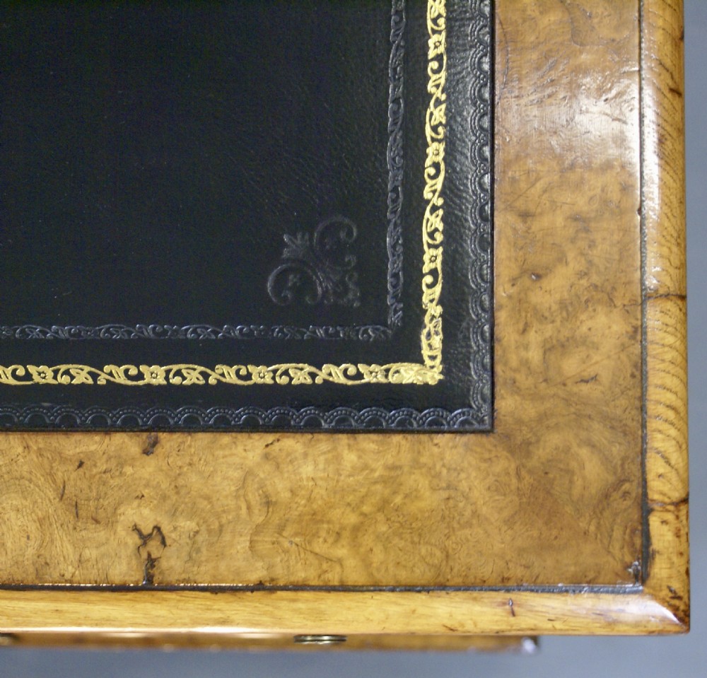 A Fine Burr Oak Partners Desk In The Manner Of Holland & Sons View VII