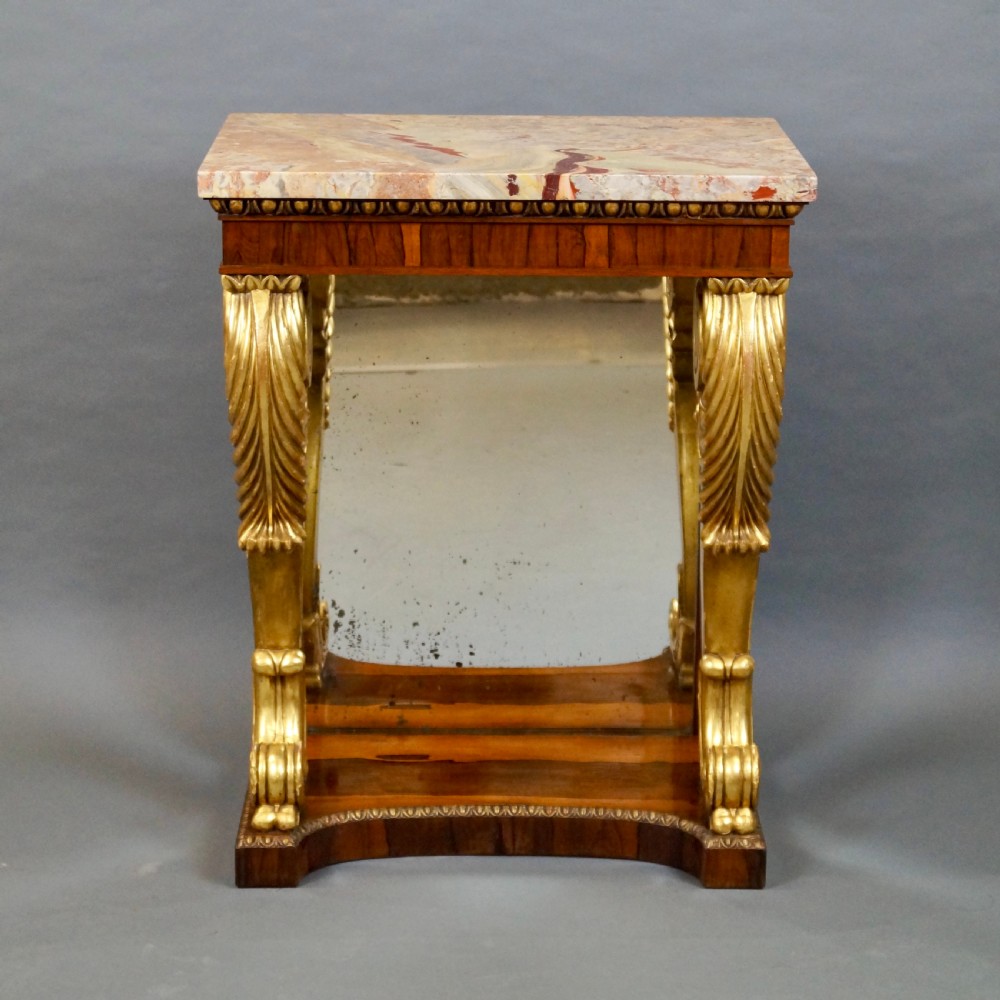 An Extravagant Regency Rosewood Console View III