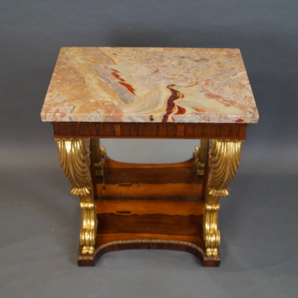 An Extravagant Regency Rosewood Console View V