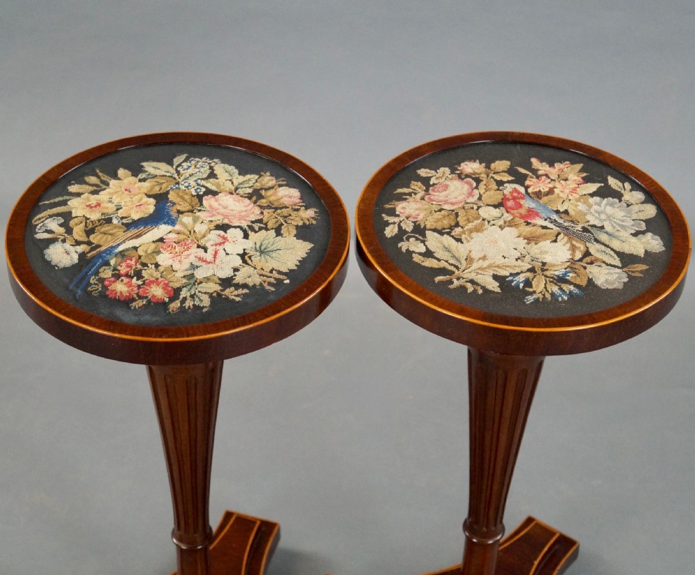 A Pair Of Mahogany Tripod Tables View II
