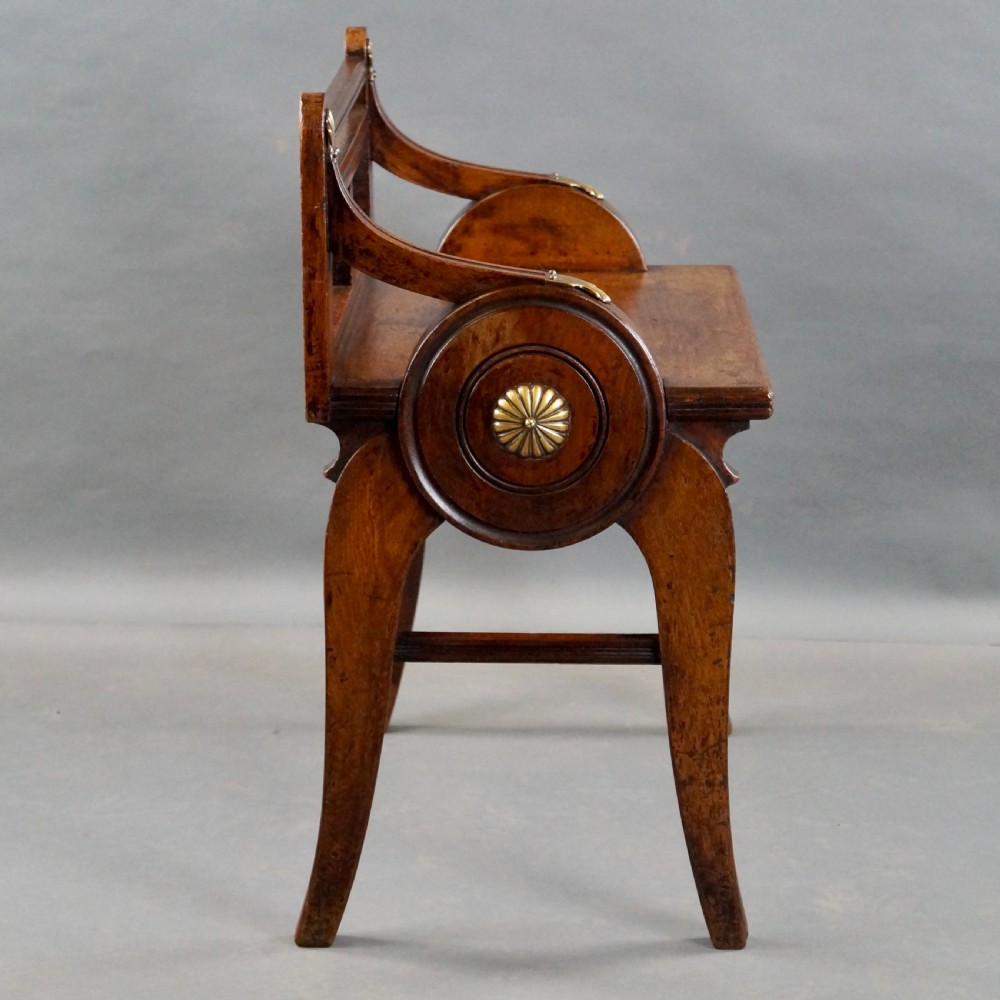 A Walnut And Brass Mounted Hall Bench By James Shoolbred & Co View III