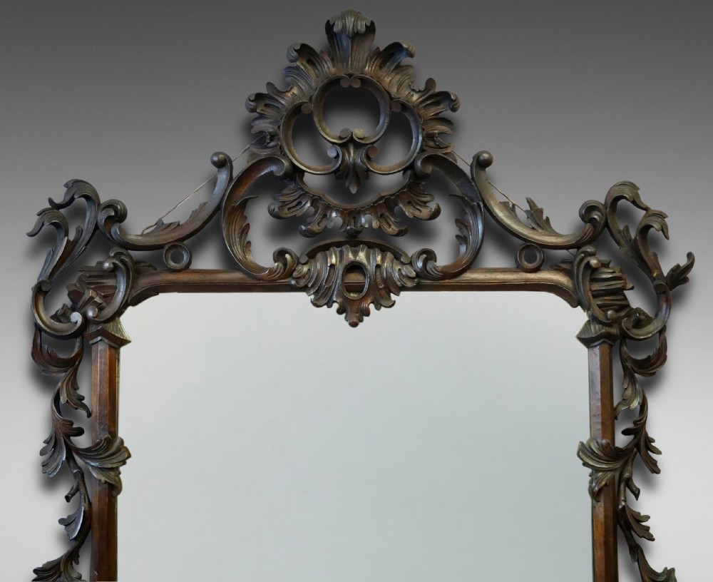 A Superb Pair Of Large Rococo Style Wall Mirrors View II