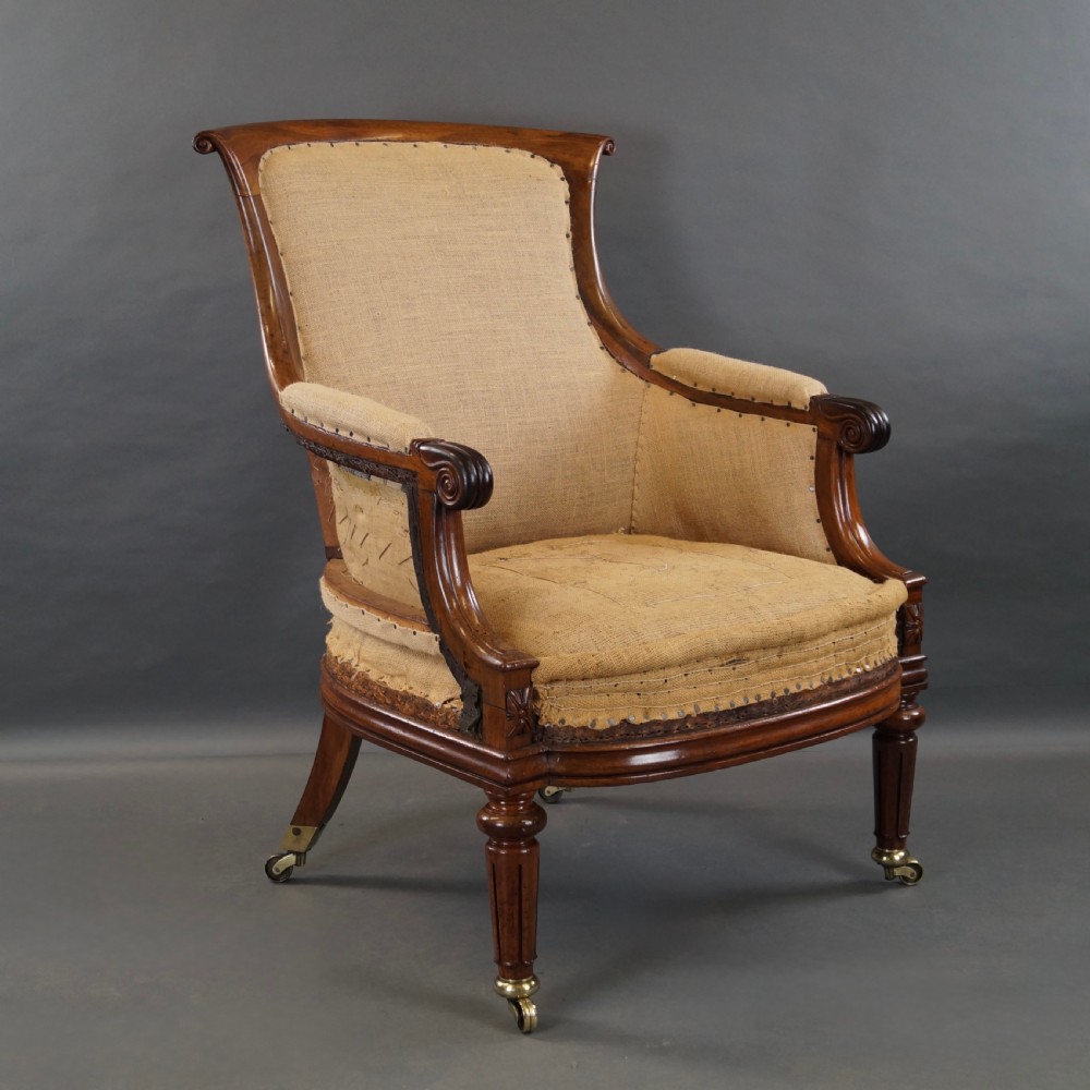 A Fine William IV Rosewood Bergere Chair View III