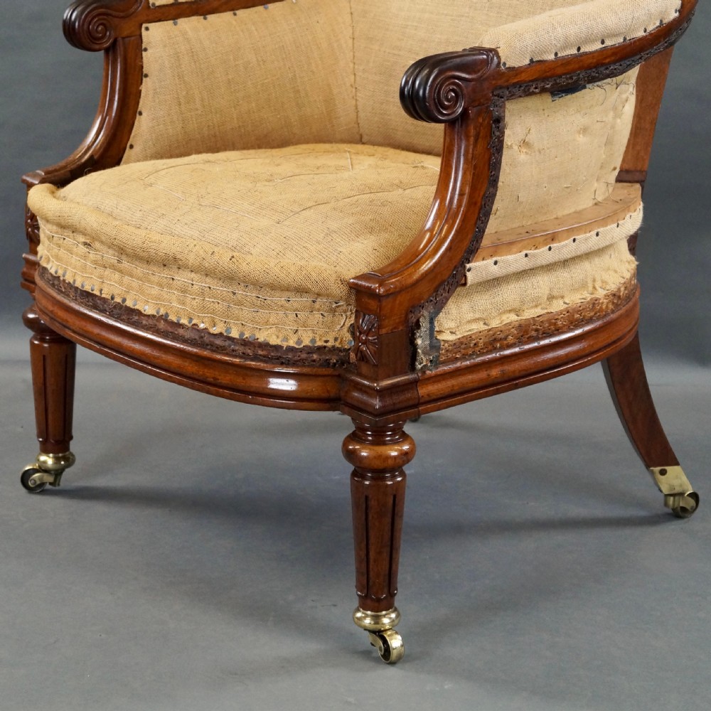 A Fine William IV Rosewood Bergere Chair View IV