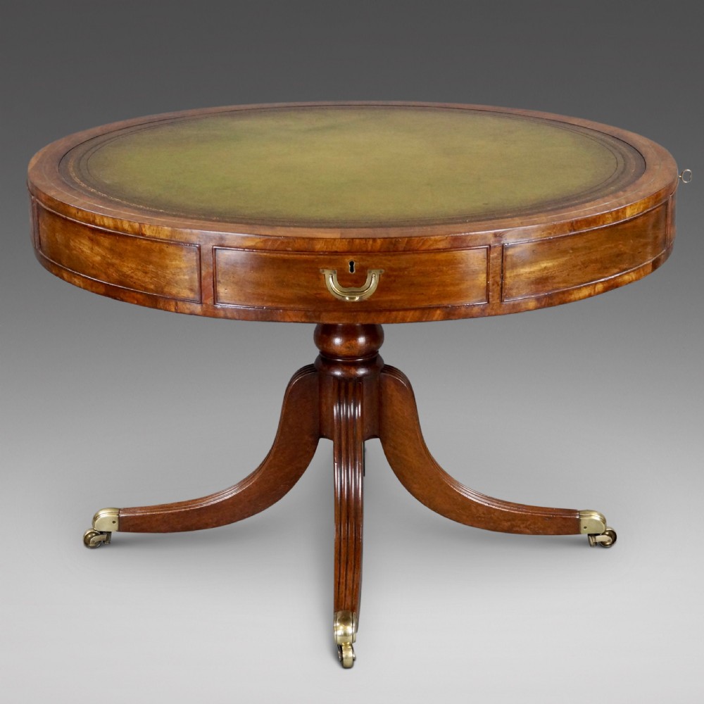 A fine Regency mahogany drum table