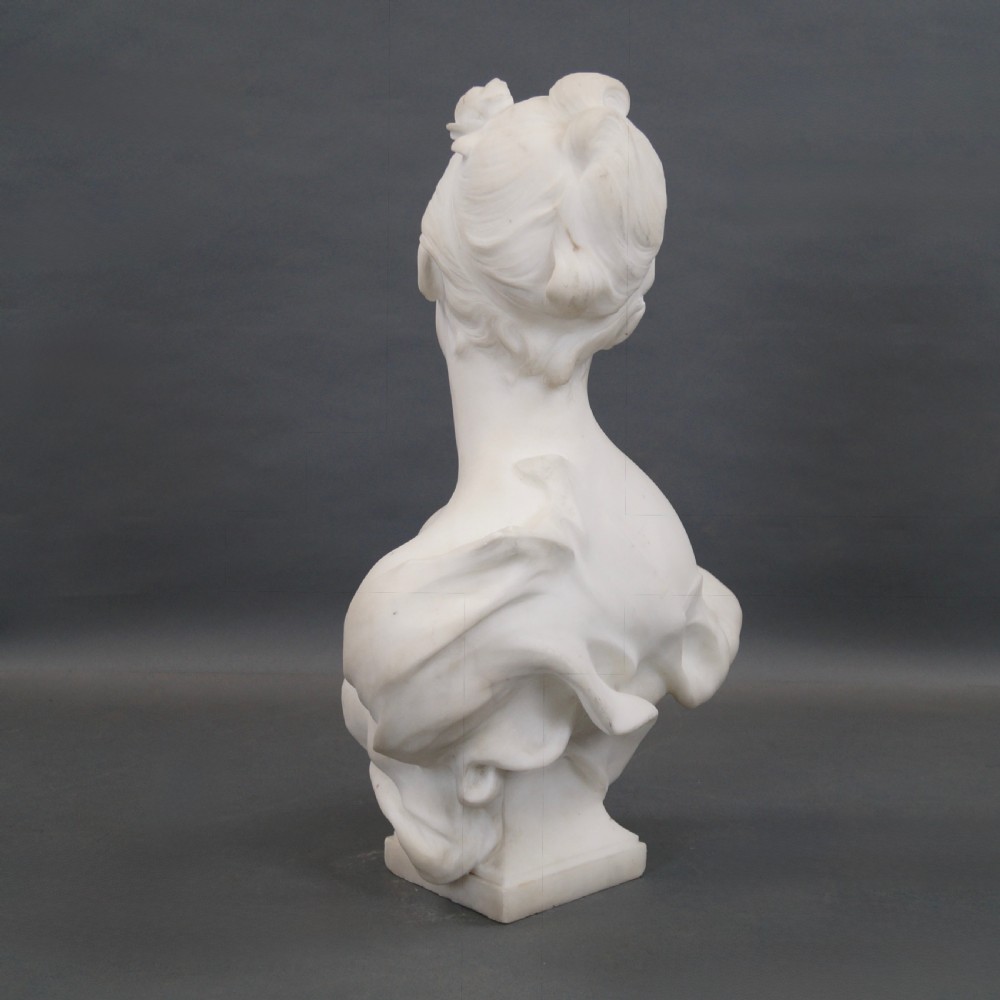 A 19Th Century Carrara Marble Bust View V