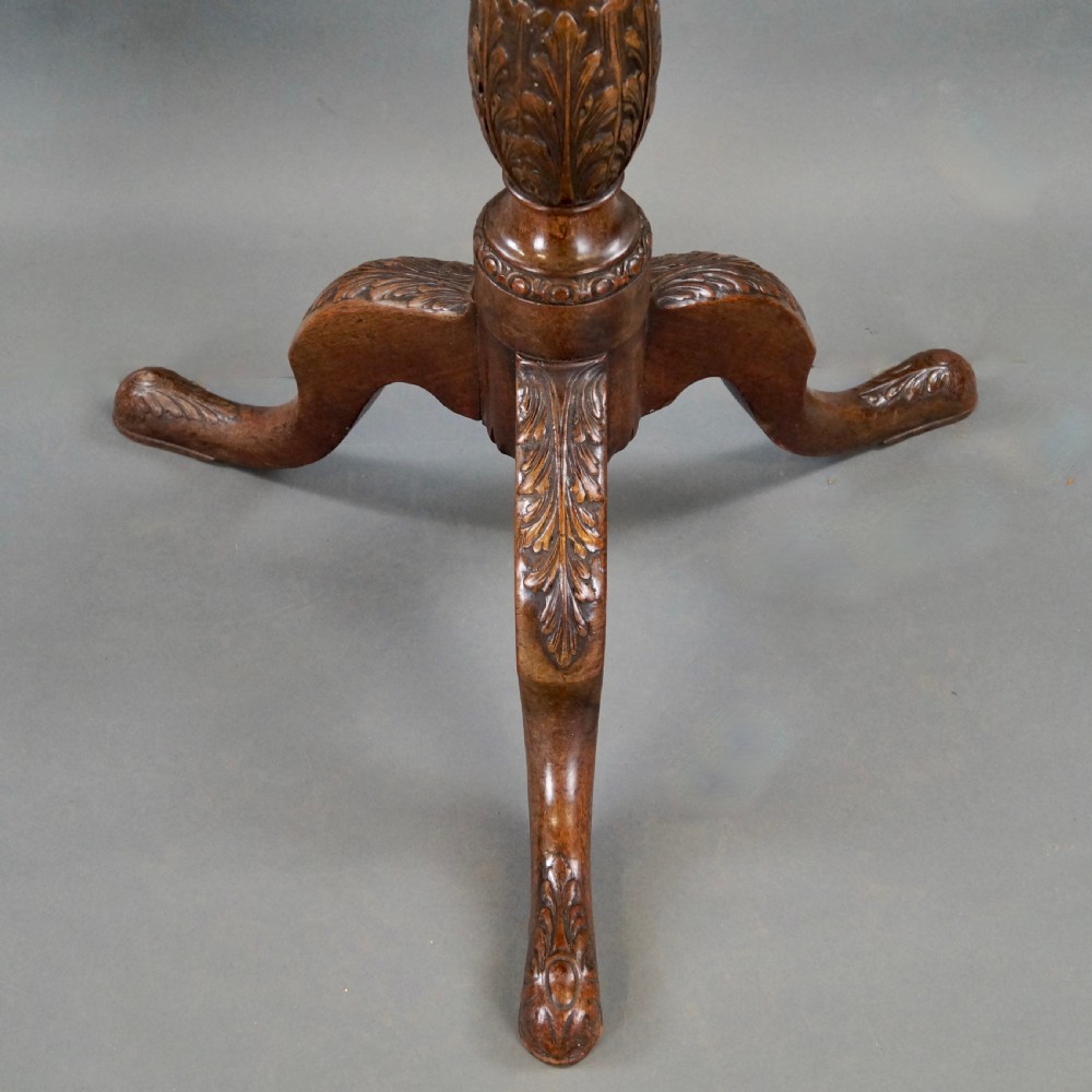 A Fine George III Carved Tripod Table View III