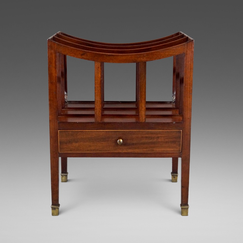 A Small George III Mahogany Canterbury