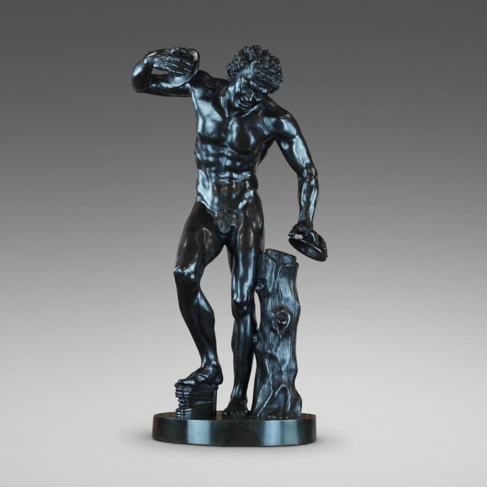 A Fine Large Bronze Figure Of A Dancing Fawn
