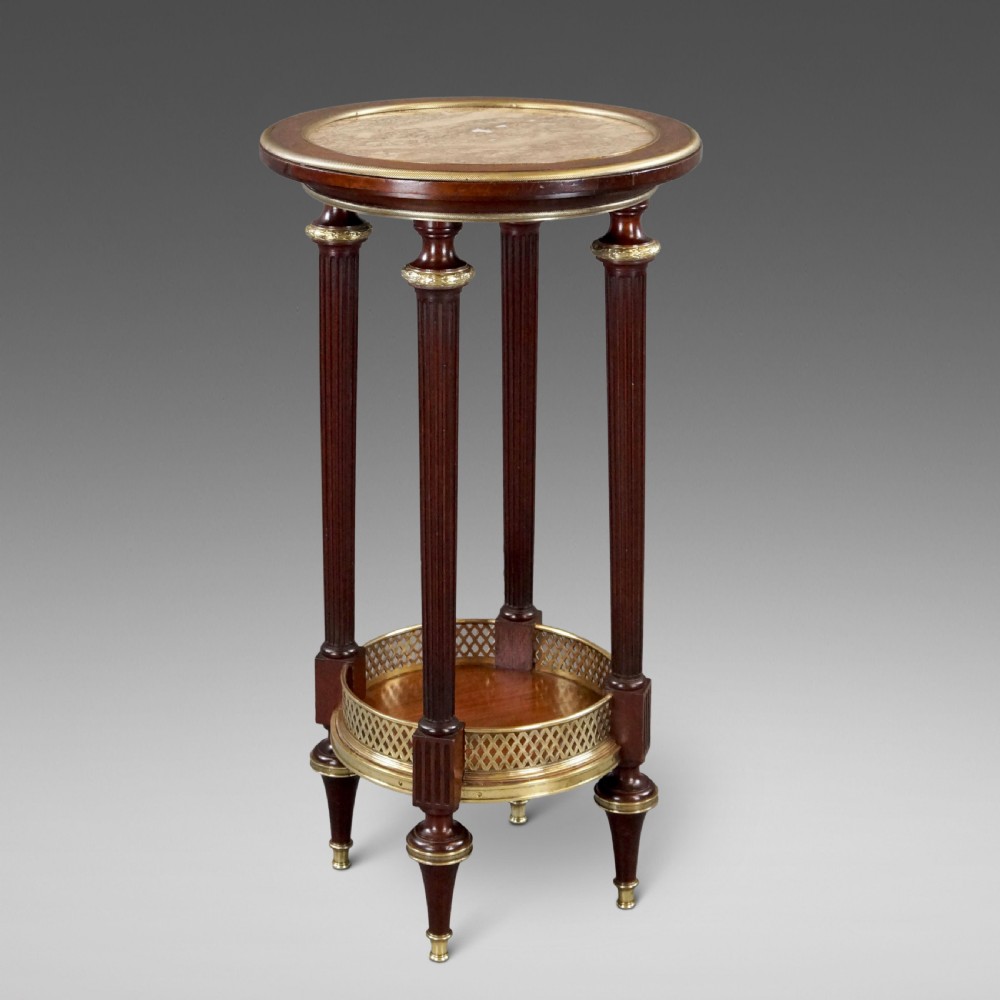 A Fine French Mahogany And Marble Table