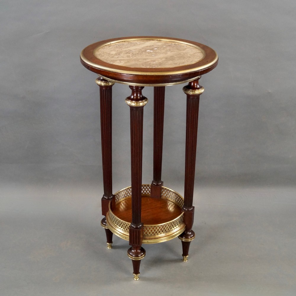 A Fine French Mahogany And Marble Table View V