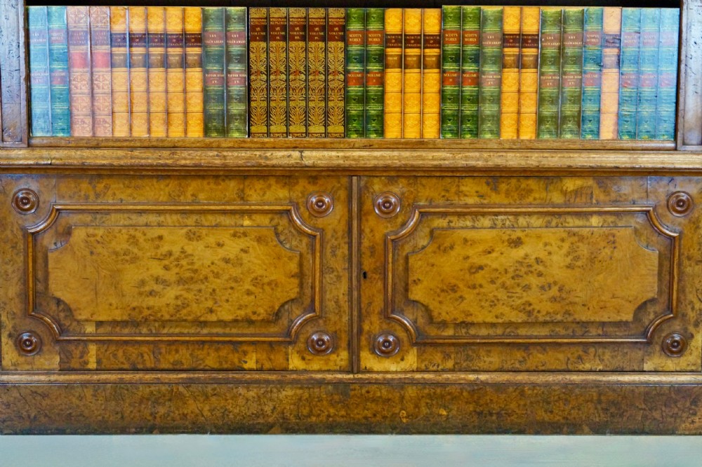 A Superb Burl Oak Library Bookcase View II