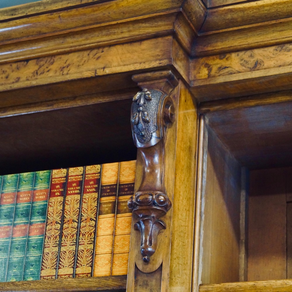 A Superb Burl Oak Library Bookcase View III