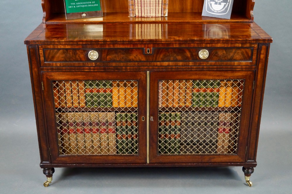 A Regency Mahogany Waterfall Bookcase View IV