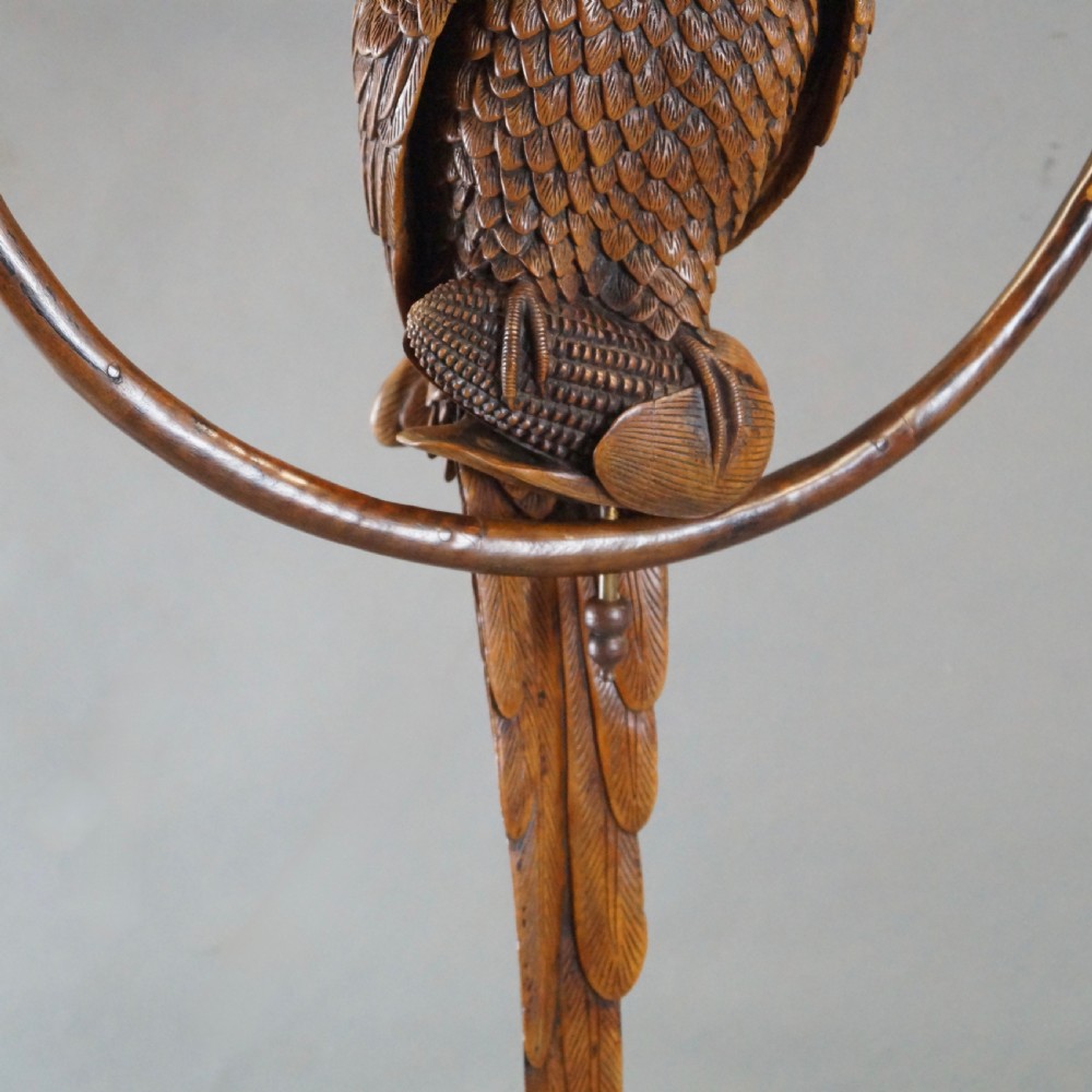An Exceptional & Rare Black Forest Carved Parrot View VI
