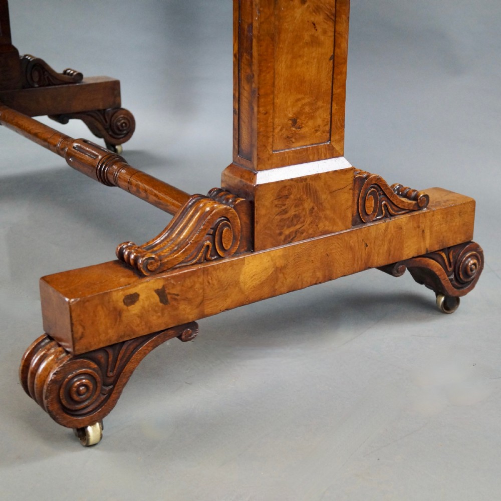 A Burl Oak Library Writing Table View III
