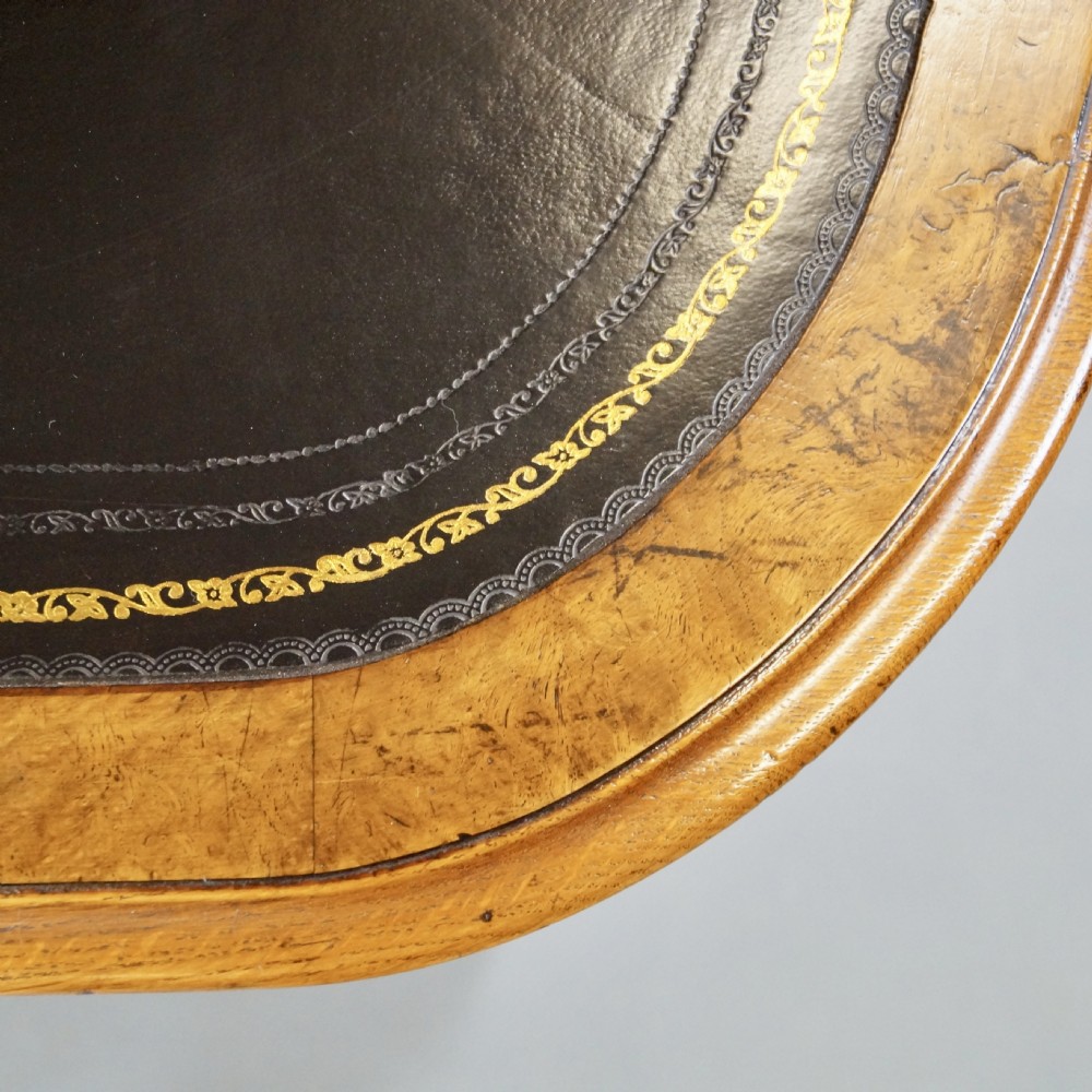 A Burl Oak Library Writing Table View IV
