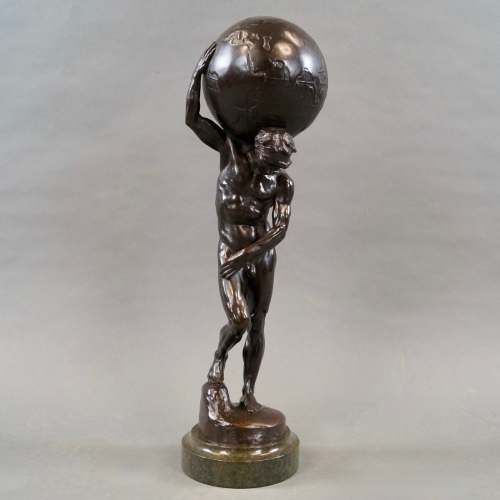 Bronze Figure Of Atlas By Abraham Broadbent View IV