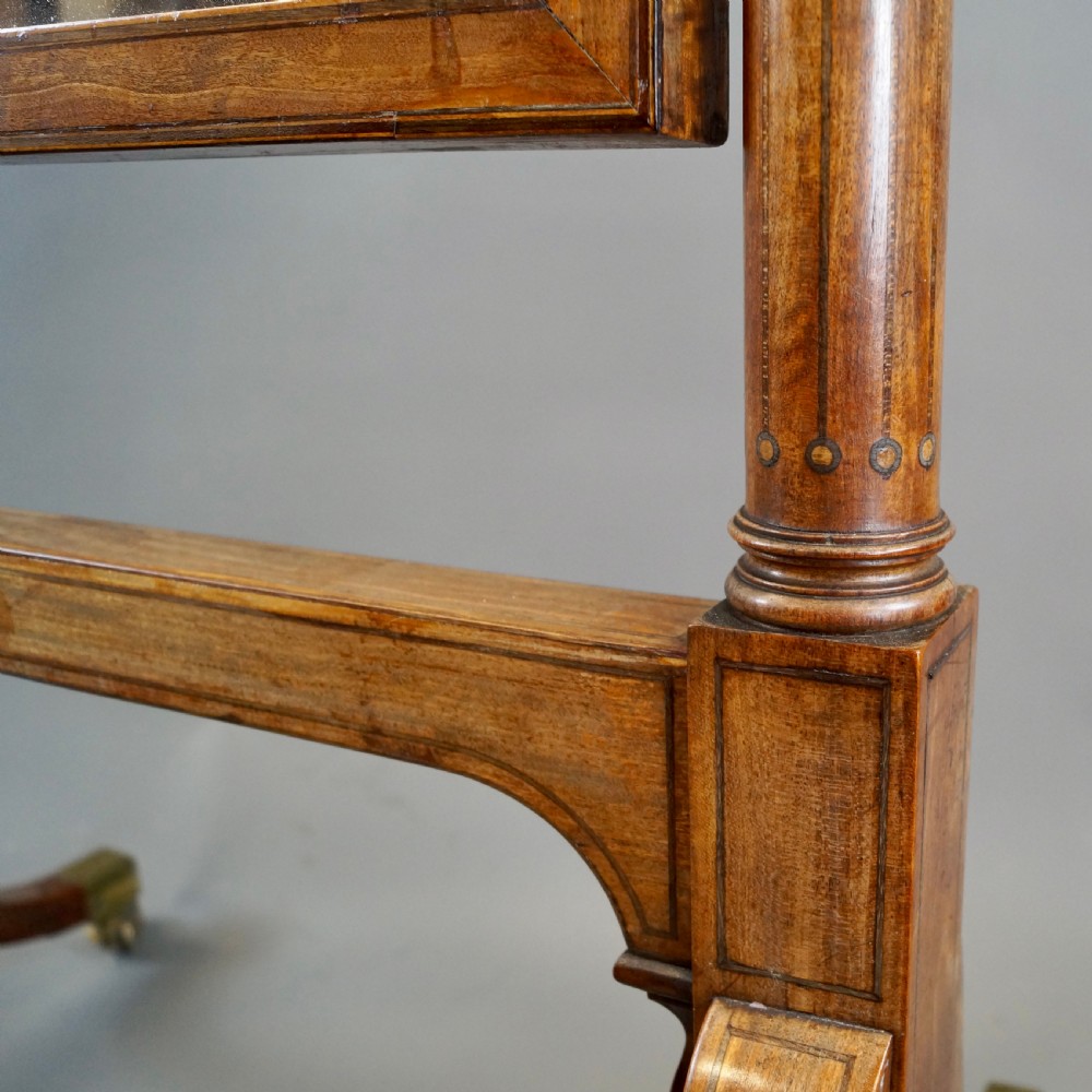 A Superb Sheraton Satinwood Cheval Mirror View VI