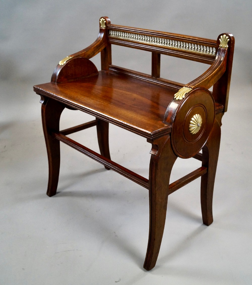 An Excellent Pair Of Mahogany Jas Shoolbred Benches View II