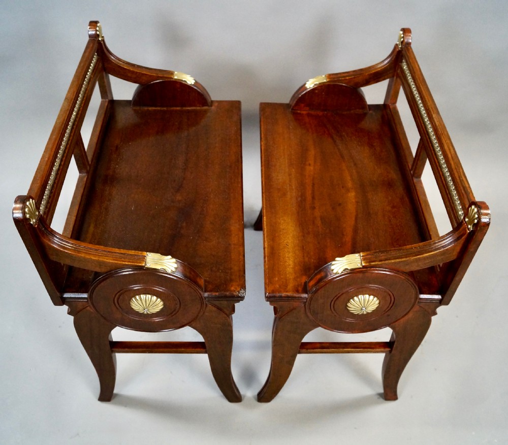 An Excellent Pair Of Mahogany Jas Shoolbred Benches View V