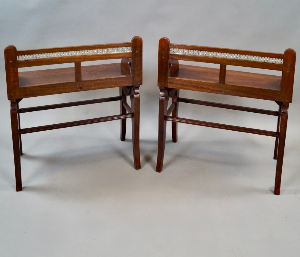 An Excellent Pair Of Mahogany Jas Shoolbred Benches View VI