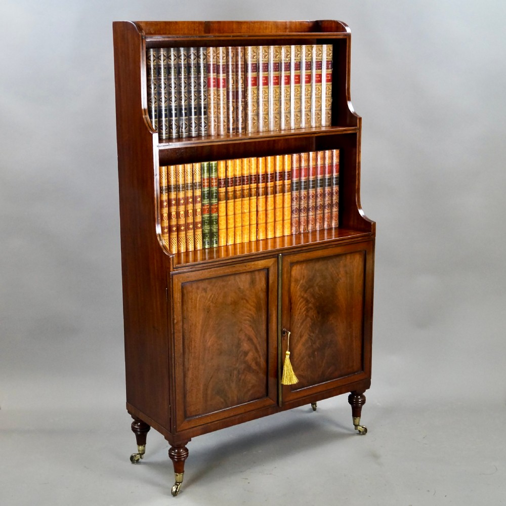 A Fine George III Mahogany Waterfall Bookcase View II