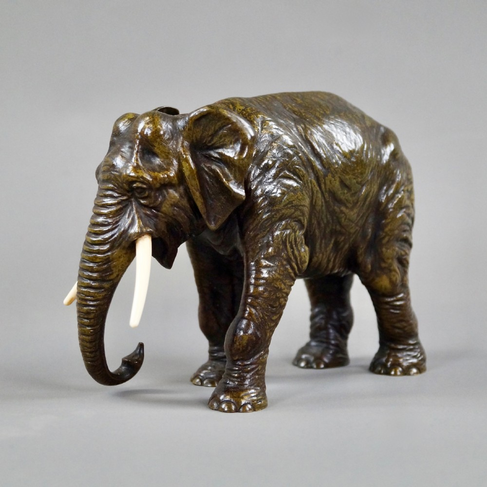 A Bronze Elephant Attributed To Bergmann View II