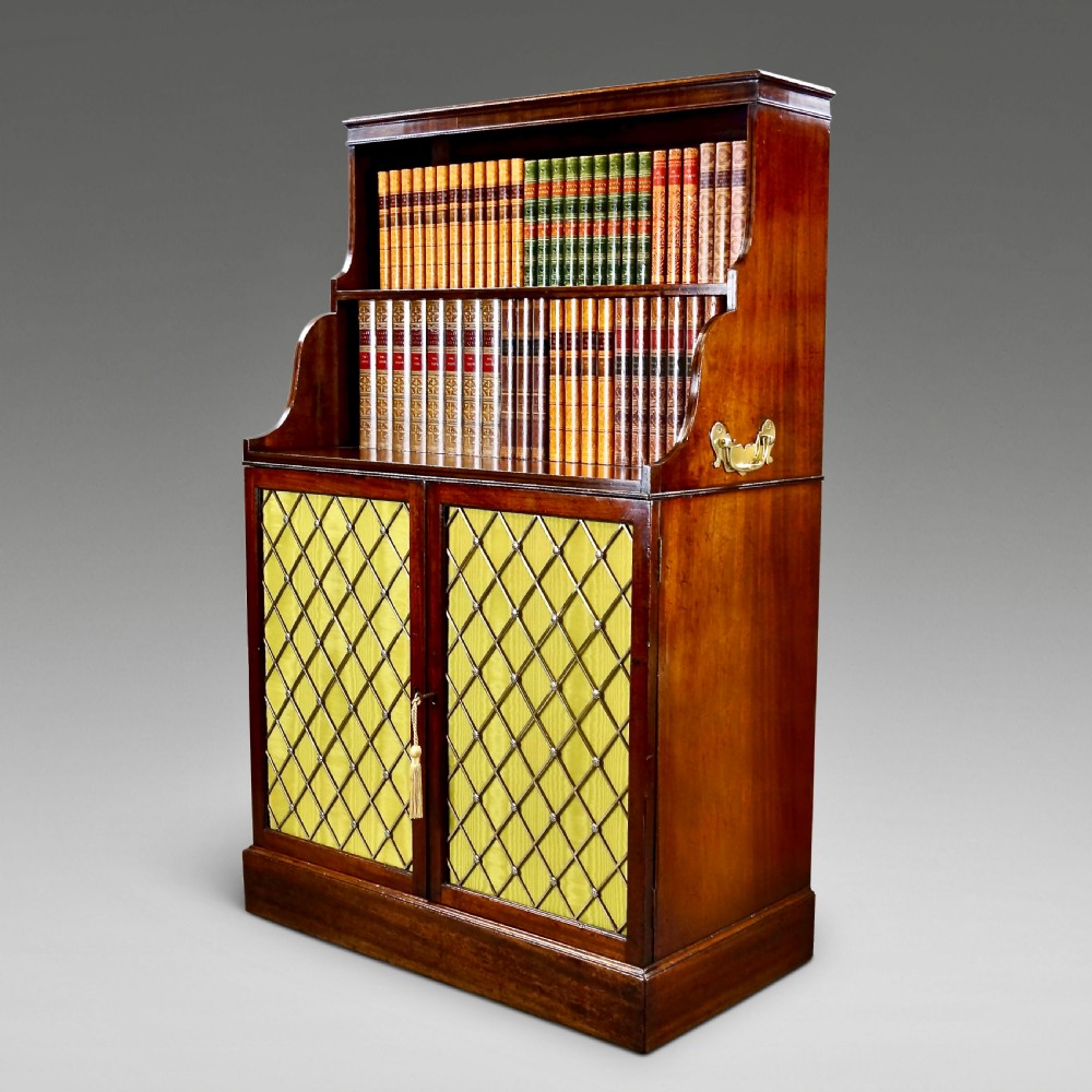 A George III Mahogany Waterfall Bookcase