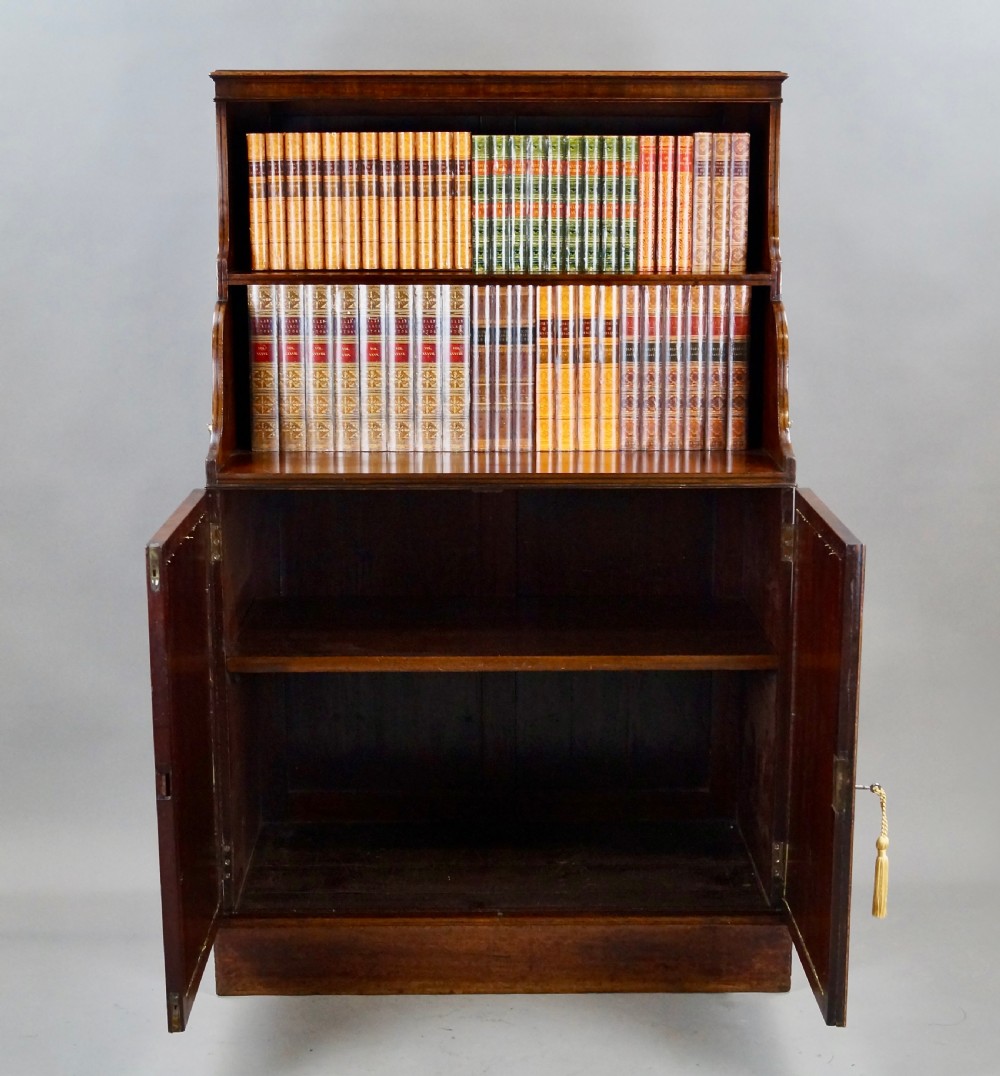 A George III Mahogany Waterfall Bookcase View IV