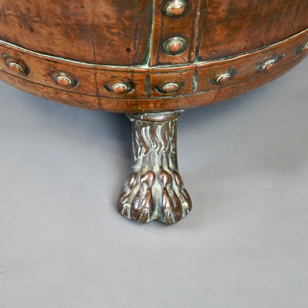 A Very Large Victorian Copper Log Bin. View II