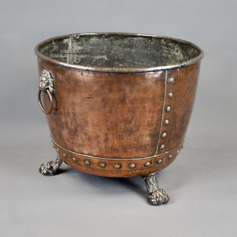 A Very Large Victorian Copper Log Bin. View IV