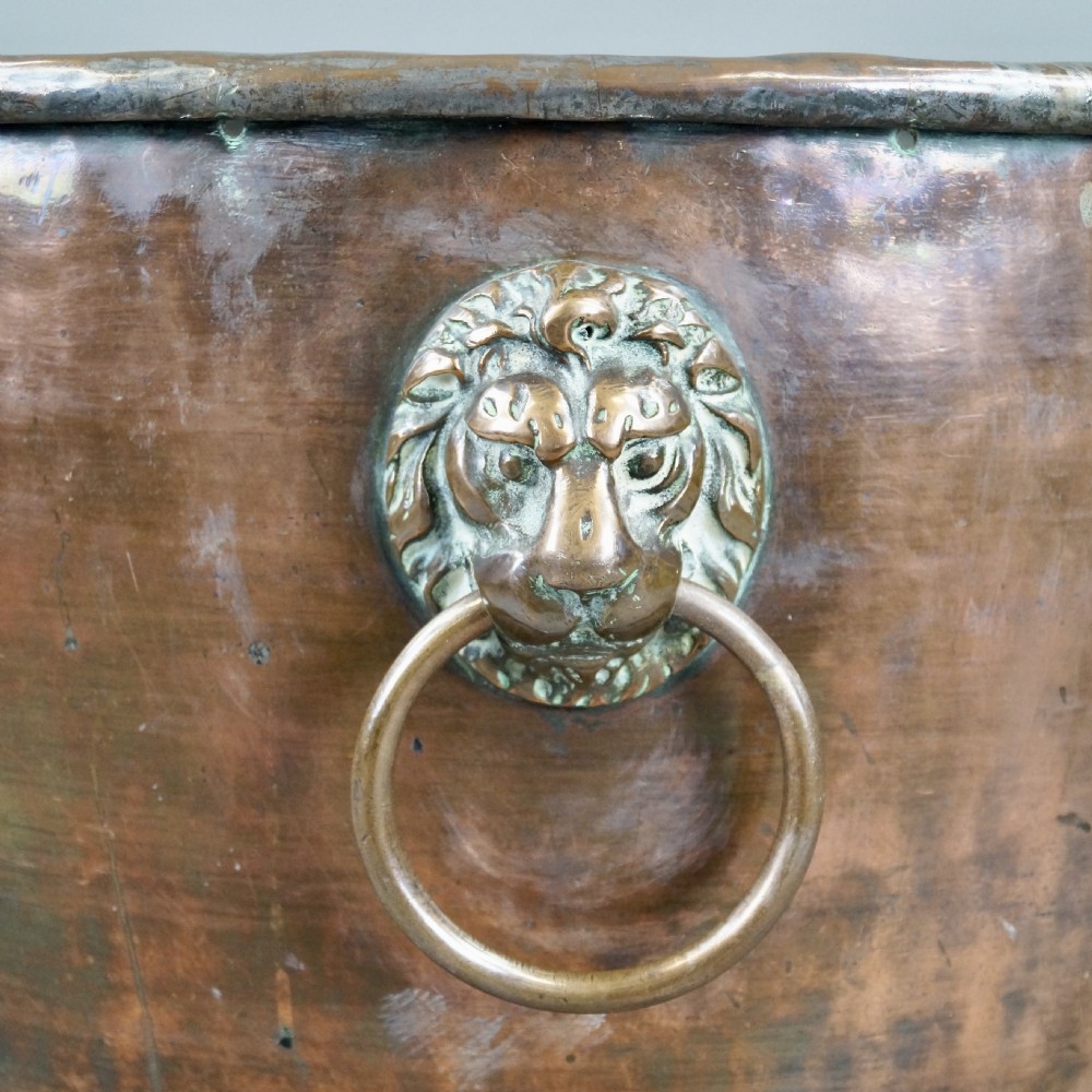 A Very Large Victorian Copper Log Bin. View V