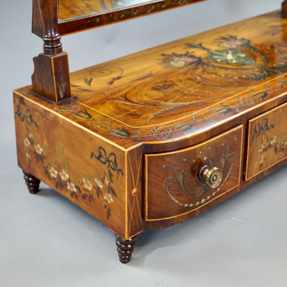 A Superb Mahogany & Decorated Toilet Mirror View IV