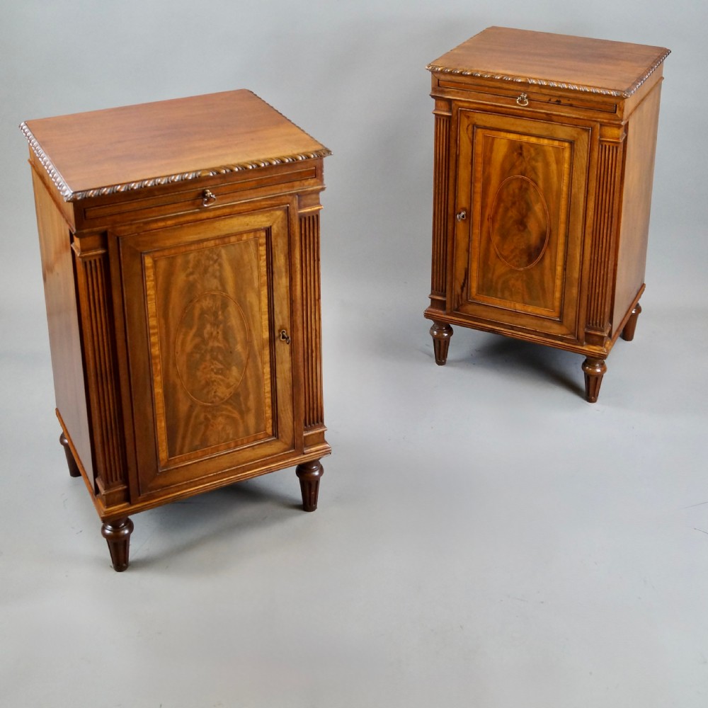 A Pair Of Mahogany Bedside Cupboards View II