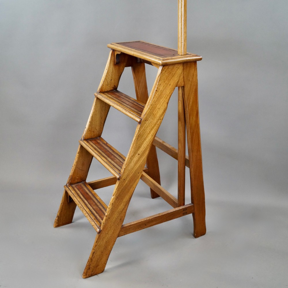 19Thc Mahogany Library Steps View III