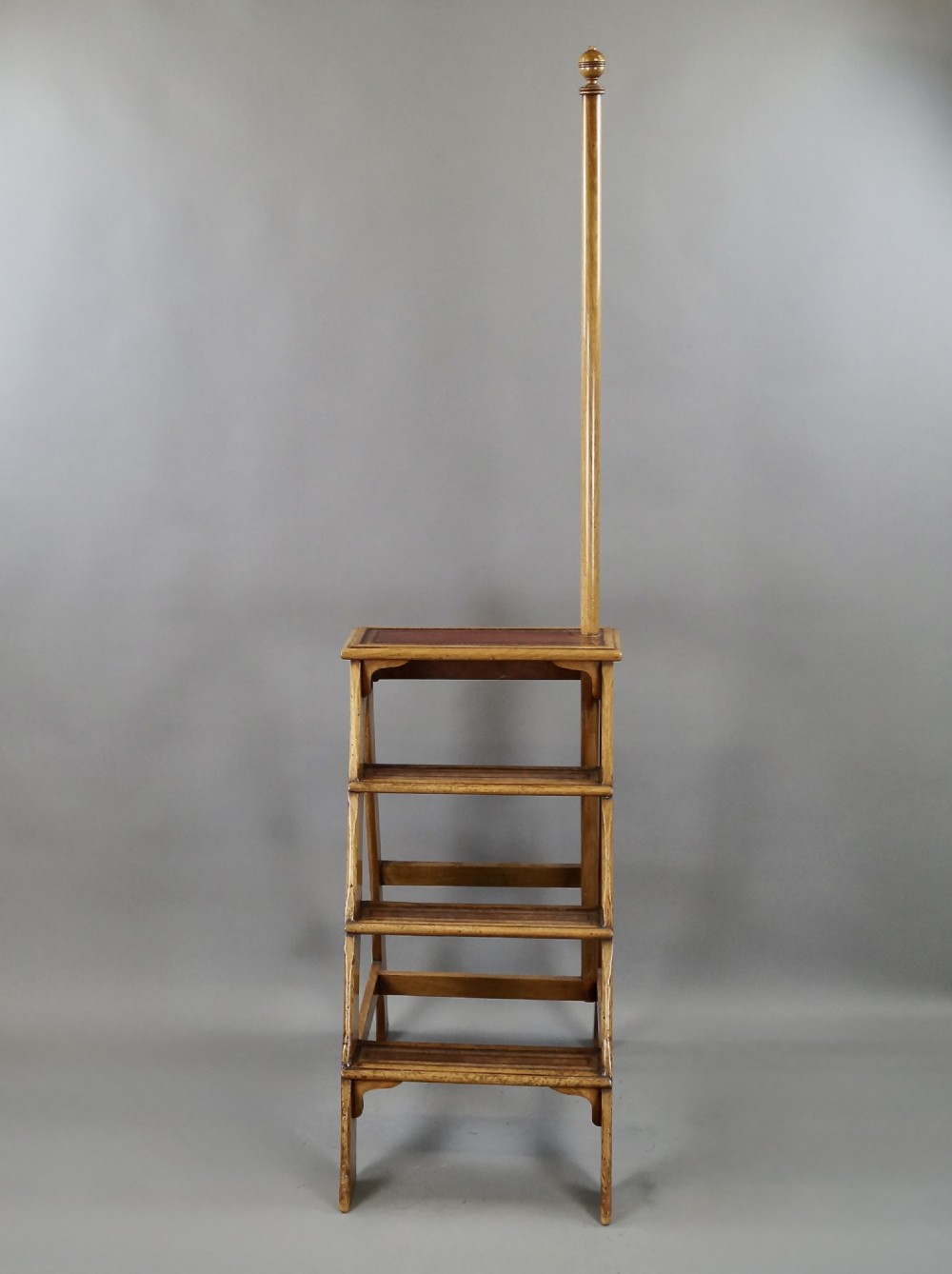 19Thc Mahogany Library Steps View IV