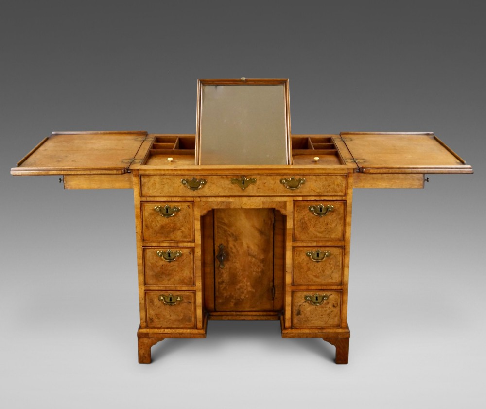 George I Walnut Knee-Hole Dressing Chest